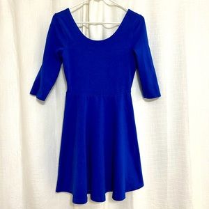 Small Express Blue 3/4 Sleeve Dress